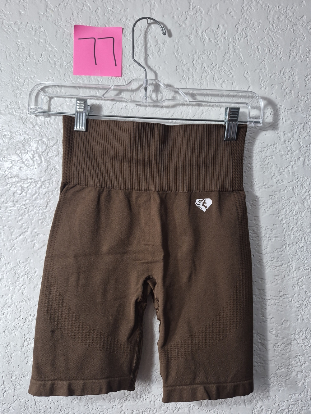 Kids High-Waist Brown Bike Shorts - SMALL
